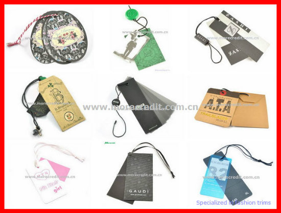 Custom Logo Craft Paper Hangtag with Metal Eyelet