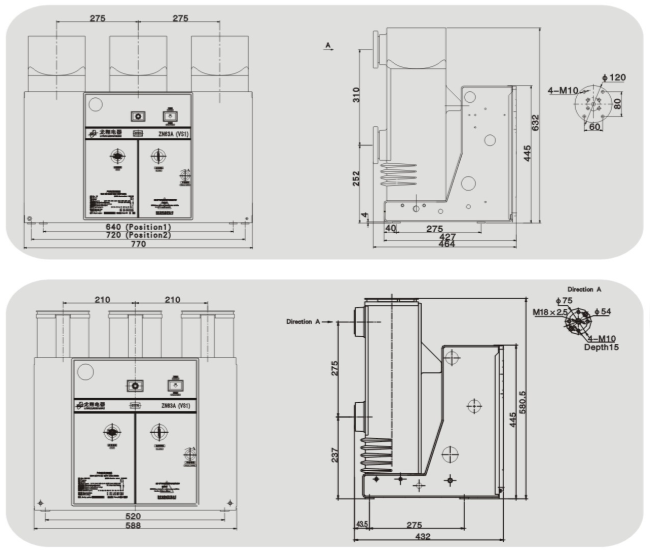 Vs1-12 Indoor High Voltage Vacuum Circuit Breaker