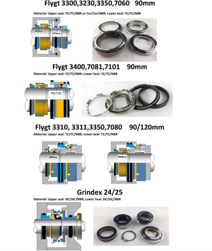 Flygt Pump Mechanical Shaft Seals for Water Oil Alkali with Good Price