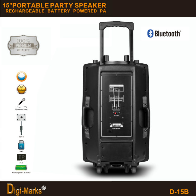 Outdoor Active Mobile Digital PA Mobile Bluetooth Trolley Speaker Box