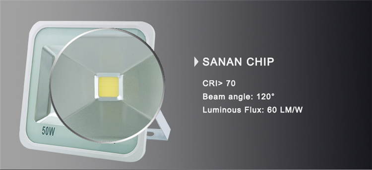 100W COB LED Square Floodlight for Outdoor Ce, RoHS