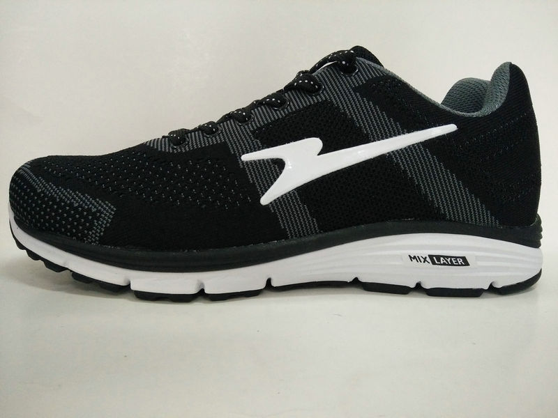 China Wholesale Brand Black Knitting Running Shoes