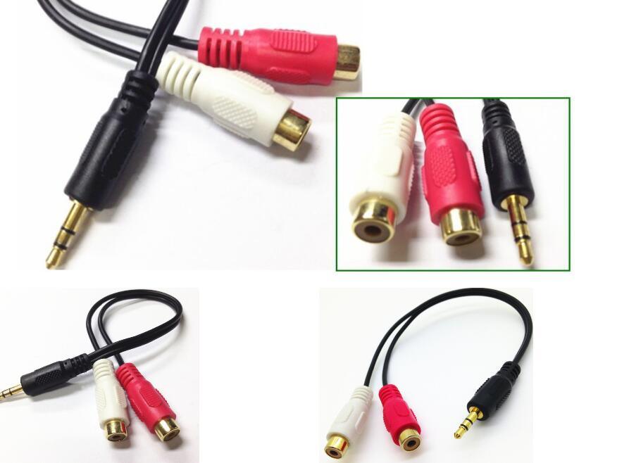 3.5mm Stereo Plug to 2 Jack Plug Cable