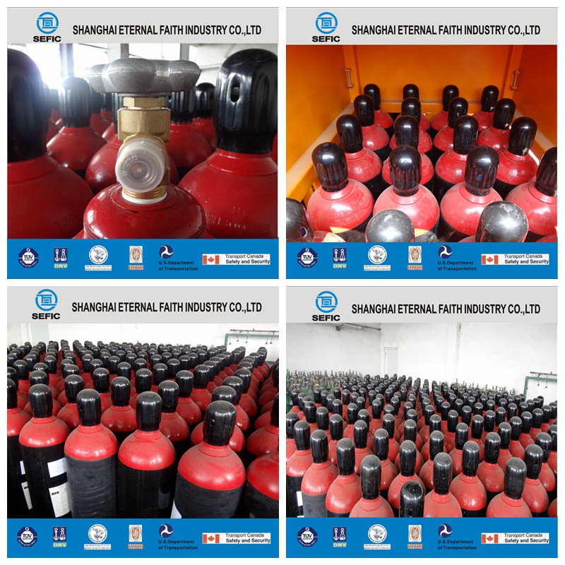 150bar Seamless Steel High Pressure Gas Cylinders