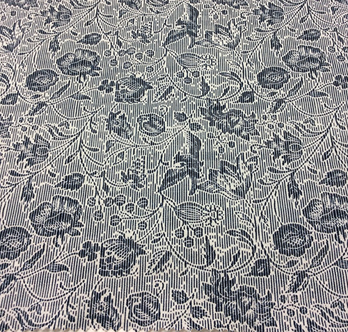 Linen Cotton Blended Garment Fabric with Flower Printing