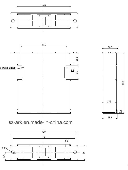 MPO Connector Fiber Optic Cassette (24core)