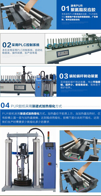 Pur Profile Wrapping Film Lamination Machine for Profiles and Panels