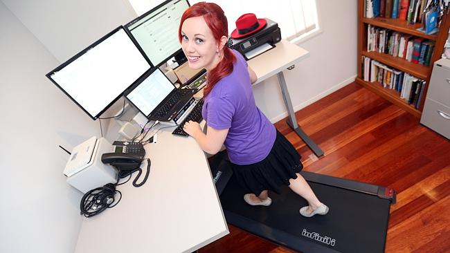 Walking While Working Pandafit Office Desk Treadmill