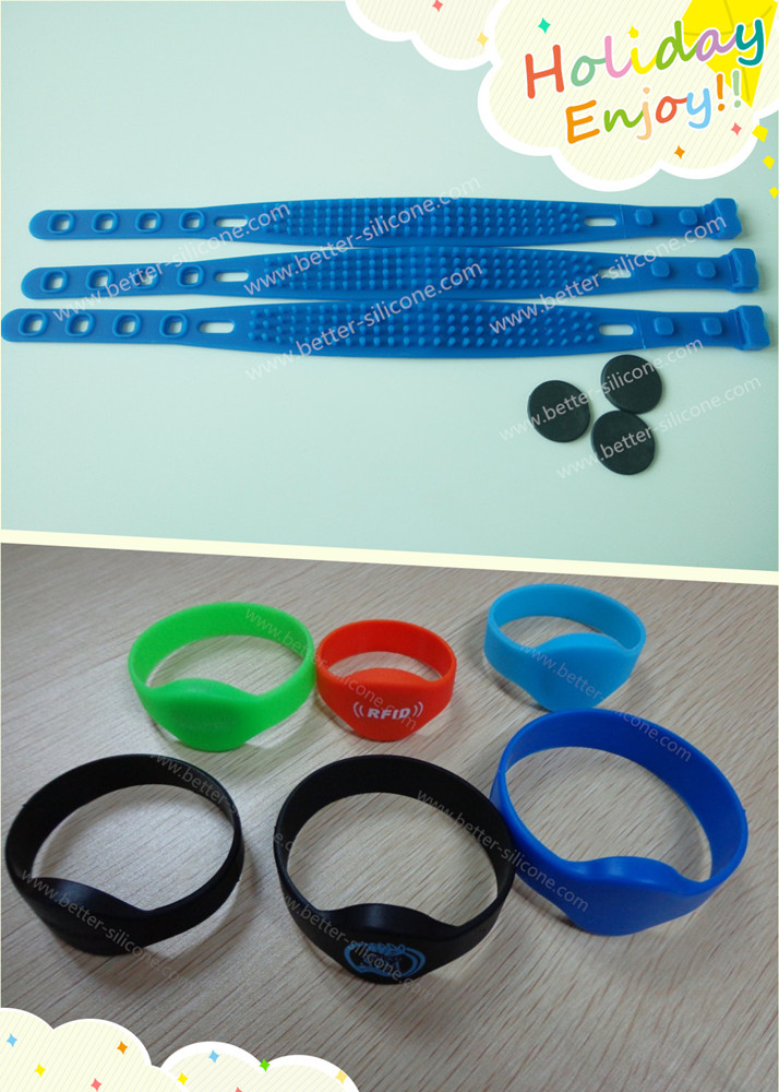 Waterproof RFID Silicone Wrist Bands for Beach