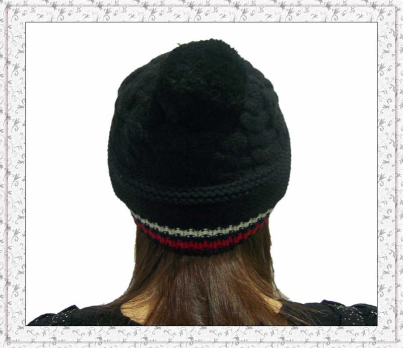 Custom Made Jacquard Knitted Beanie Hat with Spandex (1-3512)