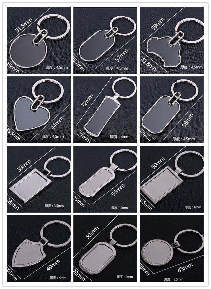 Promotional Gift Customized Metal Blank Key Chain with Rubber (Y02205)