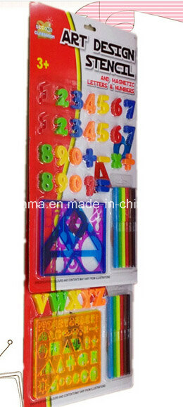 Educational Toys with Letters and Stencil Ruler