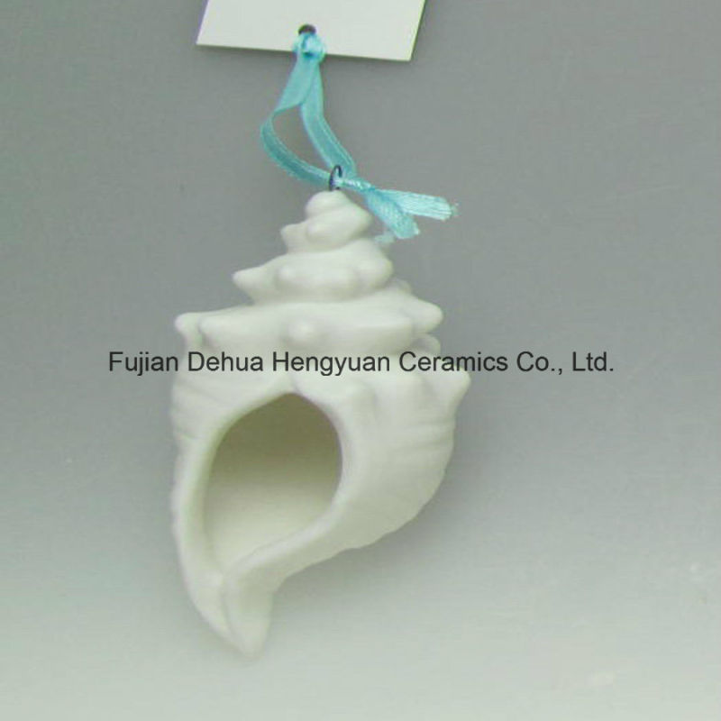 Handmade Ceramic Ocean Series White Pendant (garden decoration)