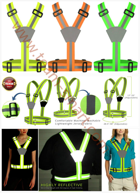 High Visibility Reflective Running Belt Provides 360 Degree