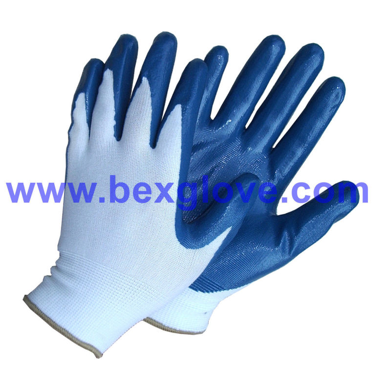 13 Gauge Polyester Nitrile Working Glove