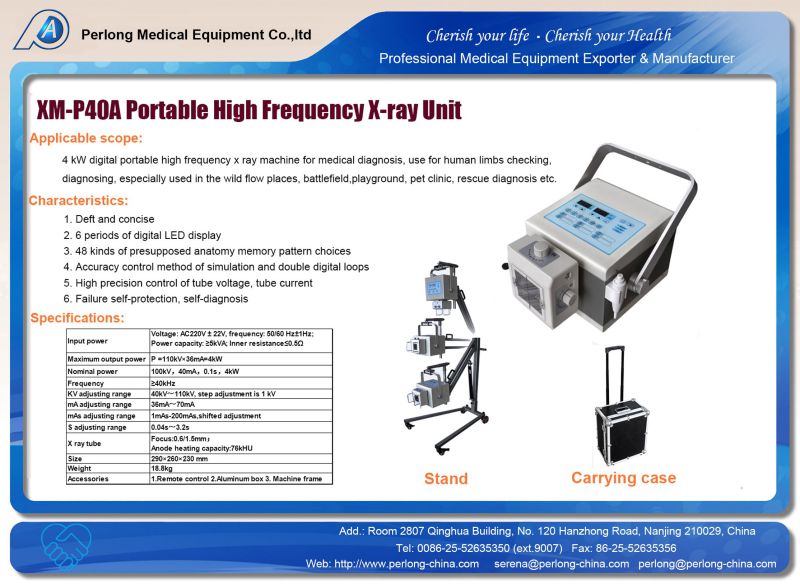 X-ray Series Portable High Frequency X-ray Machine Xm-P40A