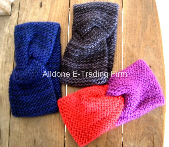 New Design Fashion Ladies Hand Knitted Headband Neckwarmer Turban