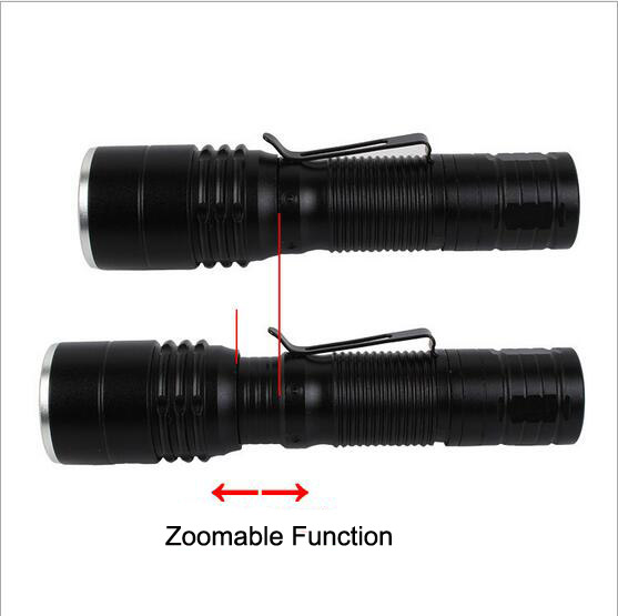 C81 Pen Clip Flexible Zoomable Head Torch Night Fishing Torch Outdoor