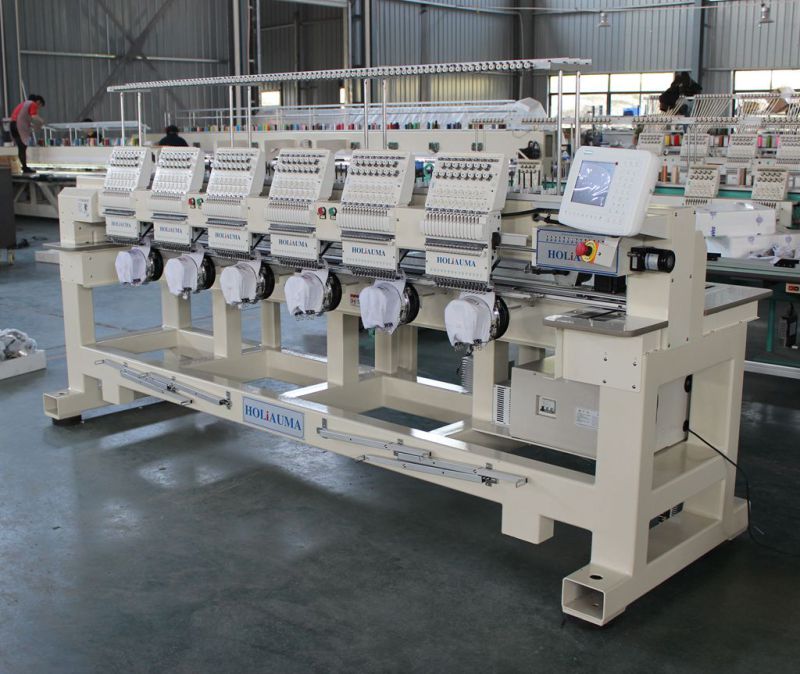 Best 6 Head Programmable Computer Embroidery Machine / High Speed Multi Function Embroidery