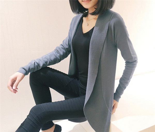 Hot Sale Fashion High Quality Ladies Knitwear Long Casual Slim Fitting Knitting Women's Cardigan