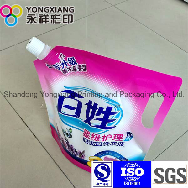 Customized Laundry Detergent Stand up Spout Packaging Bag