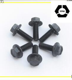 Stainless Steel DIN6921 Hex Flange Bolts with Black