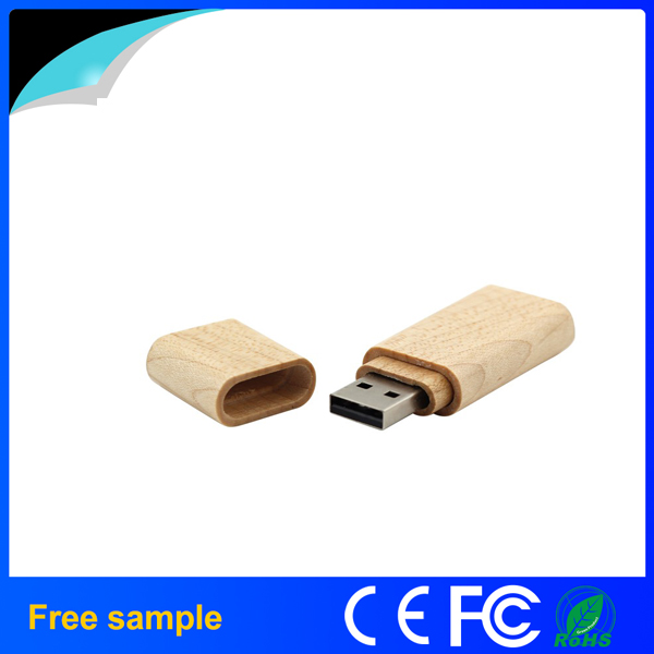 Custom Logo Recyclable Wood USB Flash Drive for Promotion Gift