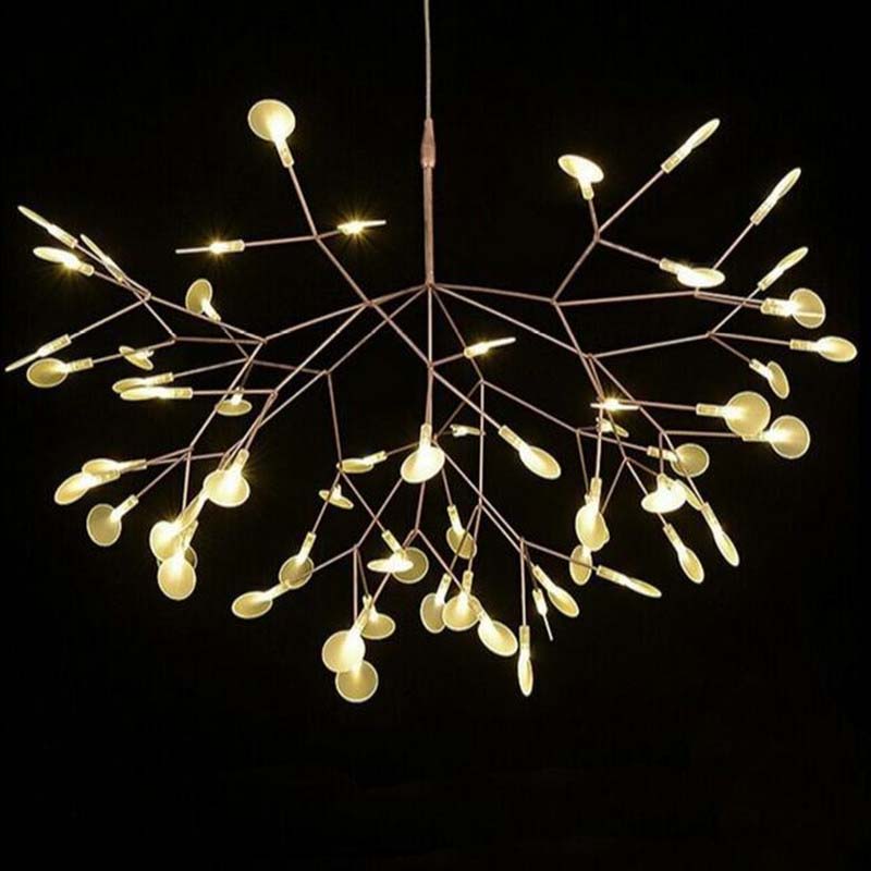 European Decorative White Acrylic Leaf Chandelier Light