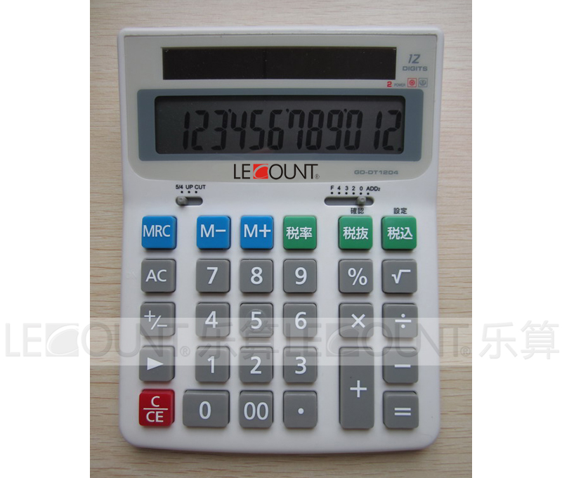 12 Digits Dual Power Big Desktop Calculator with Optional Tax Function (LC212-BK)