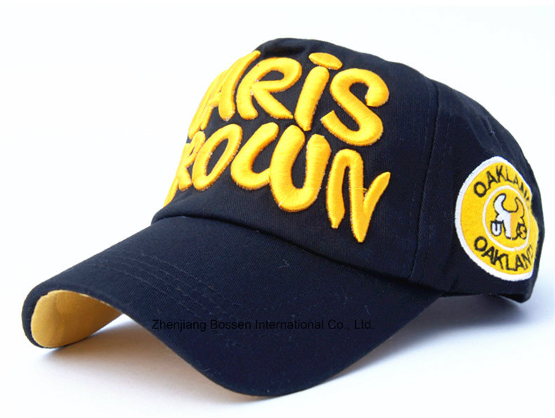 China Factory OEM Produce Customized Logo Applique Embroidered Cotton Promotional Baseball Cap