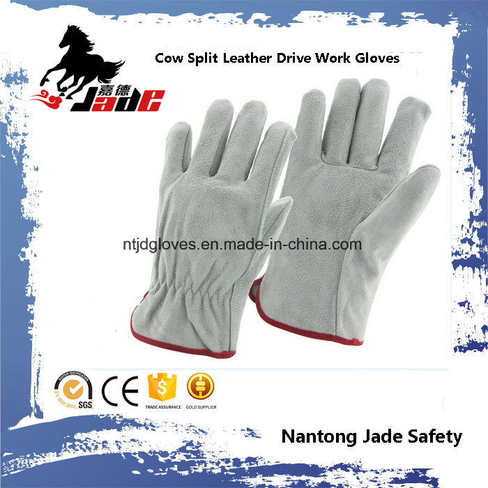 Cow Split Personal Industrial Safety Drivers Leather Work Hand Glove