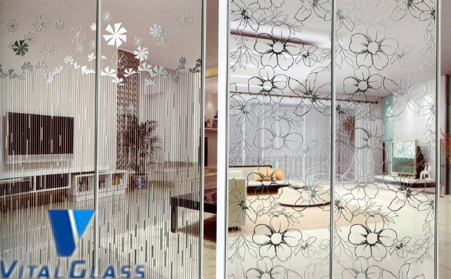 4mm-6mm Silk-Screening Decorative Art Glass with CE & ISO9001