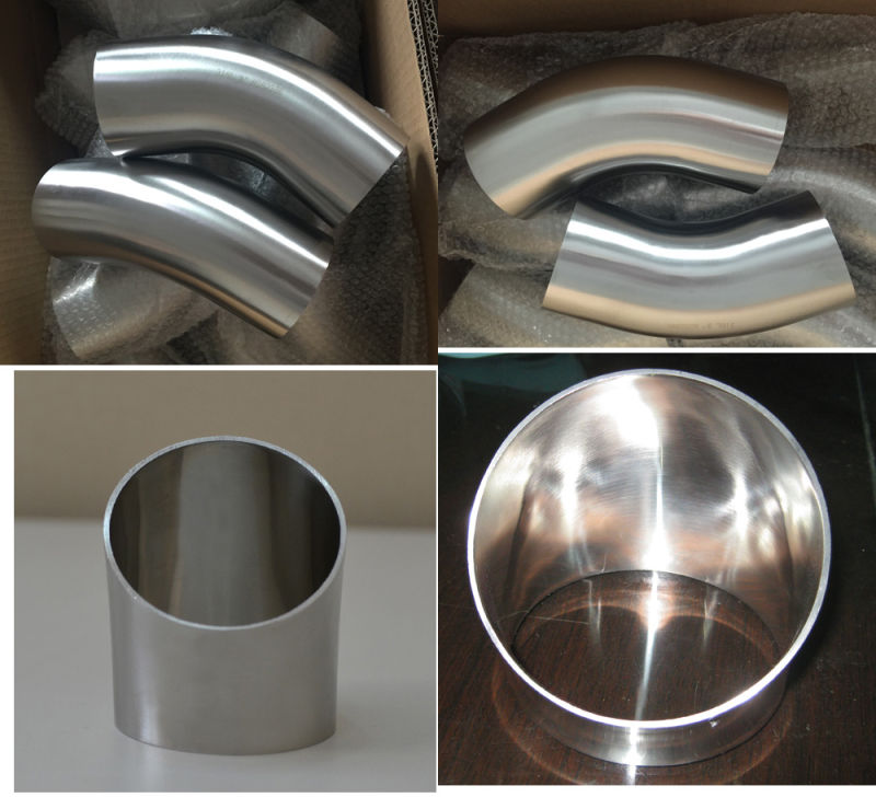 Stainless Steel Sanitary 45D Bend Elbow with Clamp (JN-FT4004)