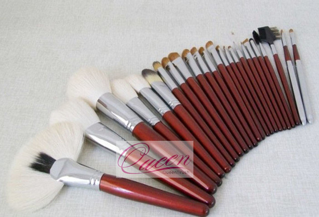 Wooden 24PCS Goat Hair Professional Makeup Brush Tool Kits