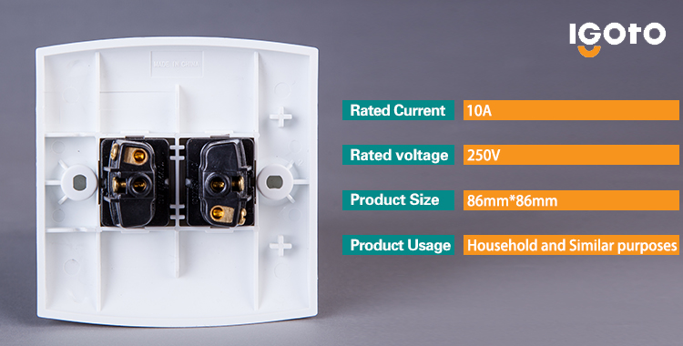 2 Gang 1 Way Electrical Appliance Wall Switches