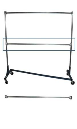 Extra Hang Rail Bar for Super Heavy Duty Z Truck Clothing Racks