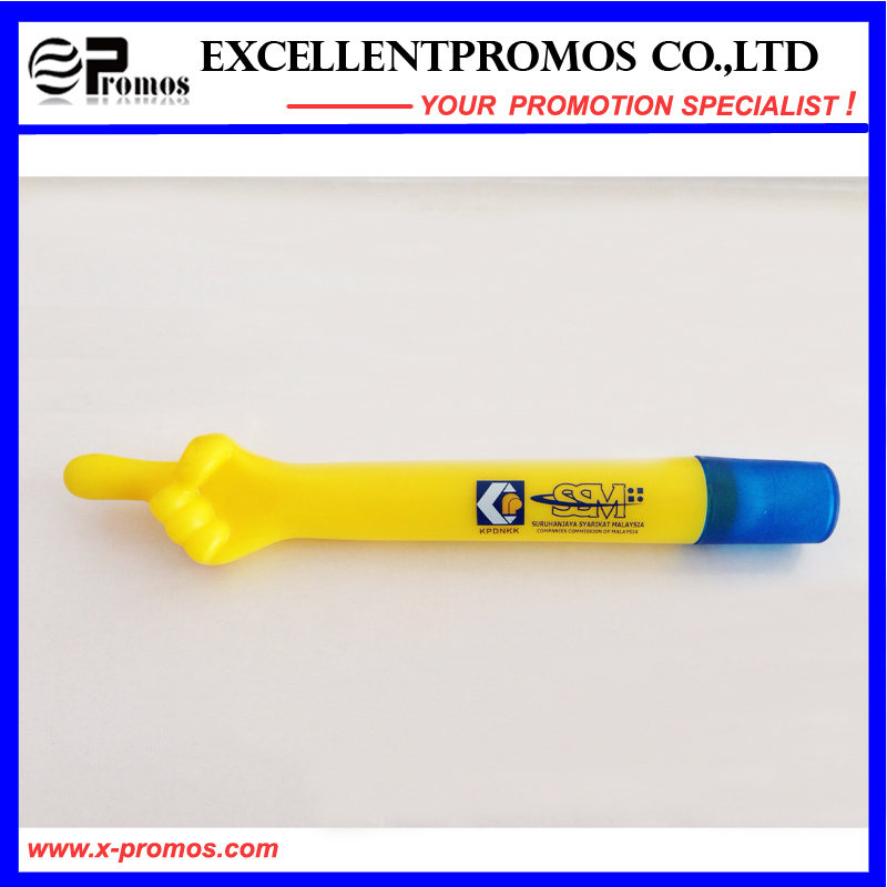 Promotion Advertisement Big Hand Finger Shape Plastic Ball Pen (EP-6-A-G)