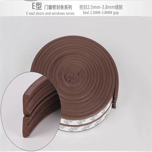 Soundproof Rubber Door Seal with 3m Adhesive Tape