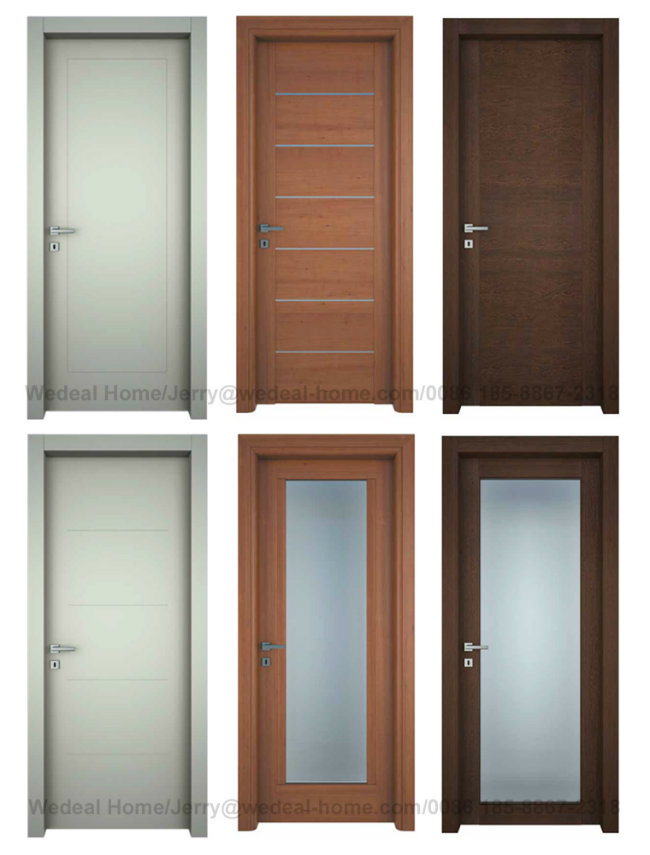 Modern Solid Wood Veneer Interior Flush Door