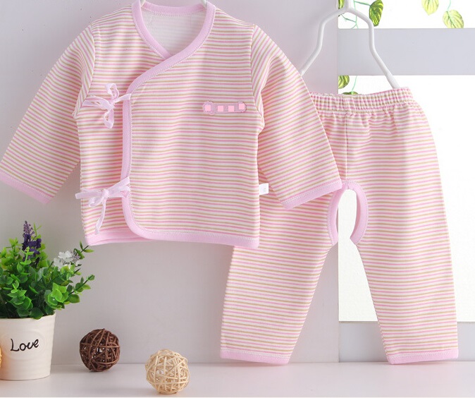 Combed Cotton Striped Newborn Baby Clothes