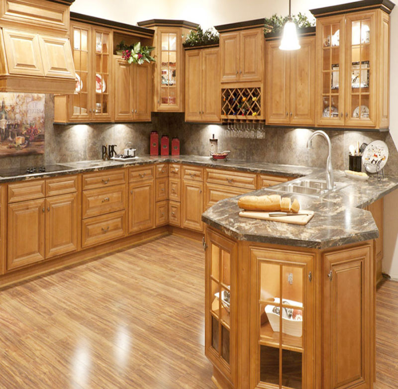 French Style Glazed White Custom Kitchen Cabinetry