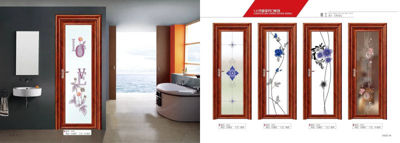 Aluminium Door Sliding Door Toliet Door Wc Door Glasses Door Balcony Door (04)