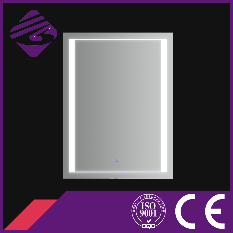 Newly-Designed Decorative Square Silver Bathroom Wall Mirror with LED Light