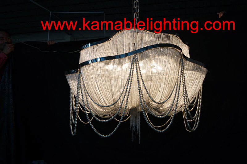 Modern Pearl Chain Chandelier Project Lamp (KA1219)