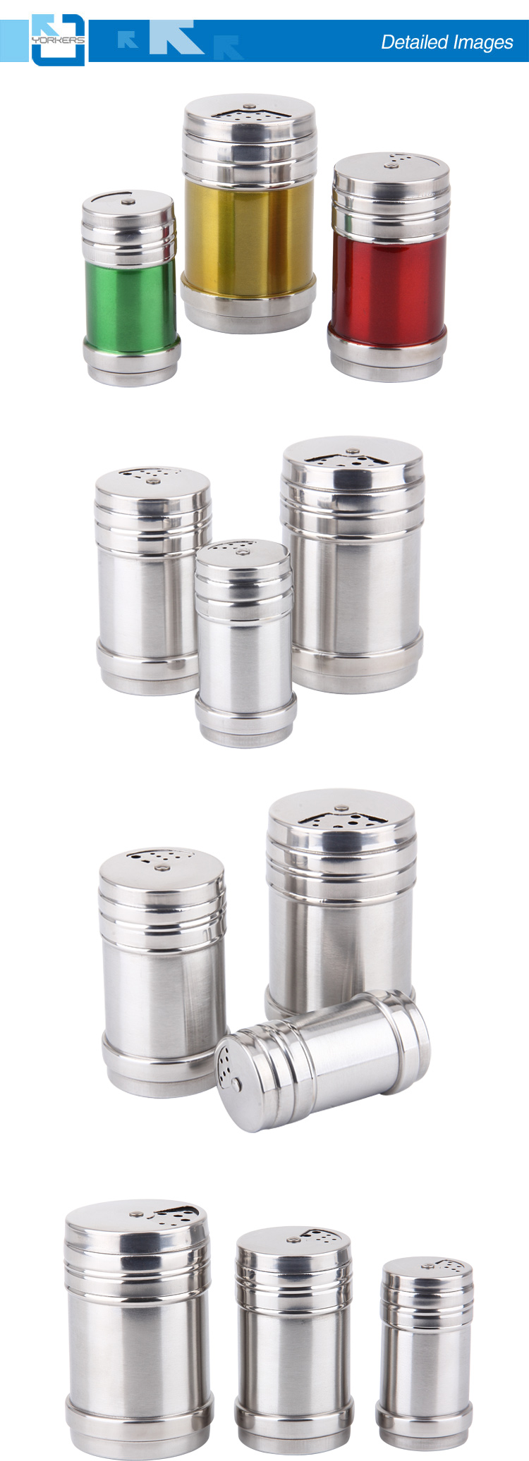 stainless Sttel Kitchen Implements Cruet, Spice Jar & Bottle