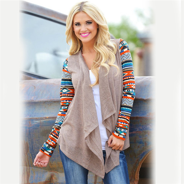 High Quality Long Knitted Sweater Women Printed Cardigan