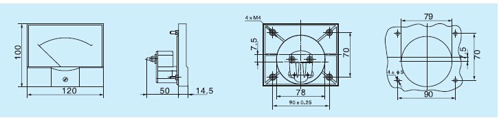 59c2-V Series Mounted Panel Meters