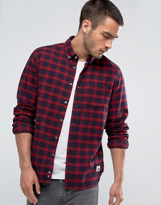 Slim Check Shirt in Navy Shirt