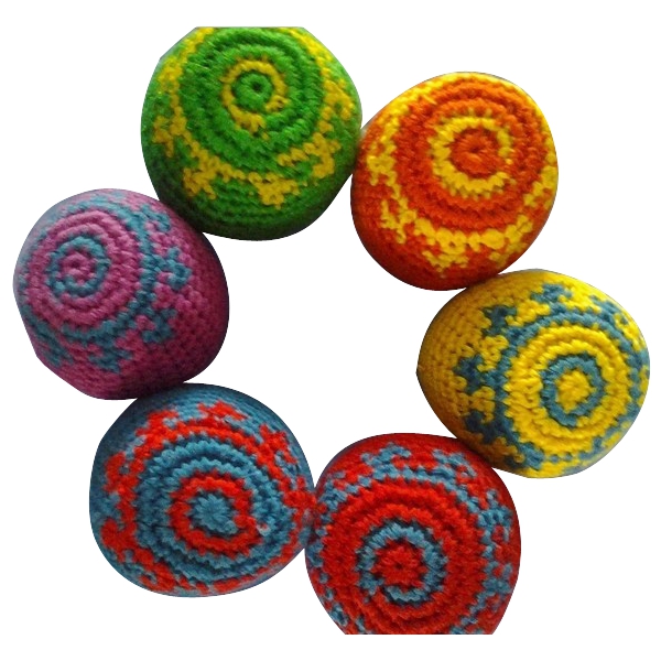 Custom Hand Crocheted Hacky Sack Juggling Ball Footbag