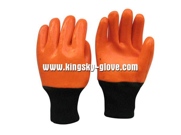 Smooth Finish Foam Liner PVC Coated Winter Glove-5124